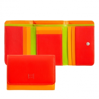 Красный цветной кожаный кошелек DuDu серии Pemba