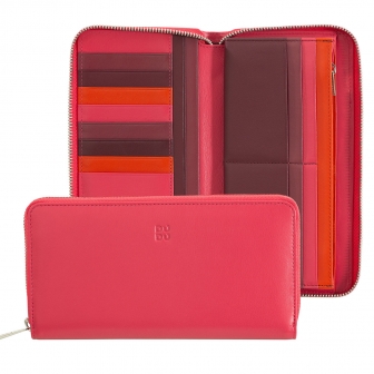 Большой цветной кожаный женский кошелек портмоне на молнии DuDu серии Ustica