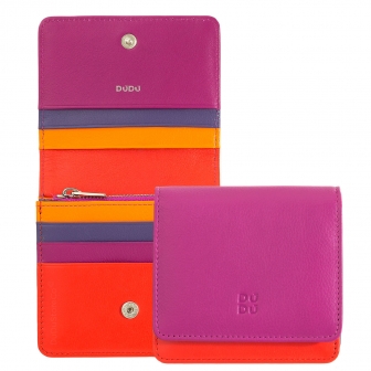 Итальянский цветной кожаный кошелек DuDu серии Flores