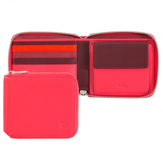 Цветной кожаный кошелек на молнии DuDu серии Faro
