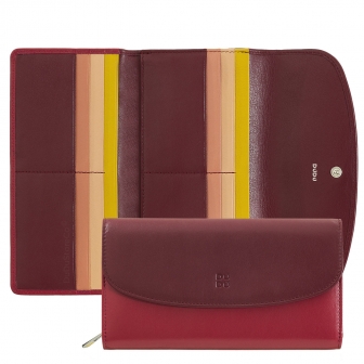 Большой кожаный кошелек портмоне итальянский цветной DuDu серии Antibes