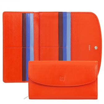 Итальянский большой цветной кожаный кошелек портмоне DuDu
