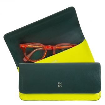 Итальянский кожаный футляр для очков DuDu серии Calais