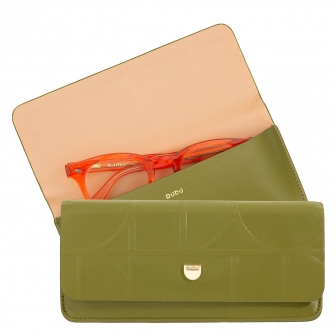 Итальянский кожаный футляр для очков DuDu серии Calais