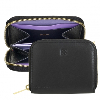 Итальянский кожаный кошелек для пластиковых карт на молнии DuDu серии Hokkaido