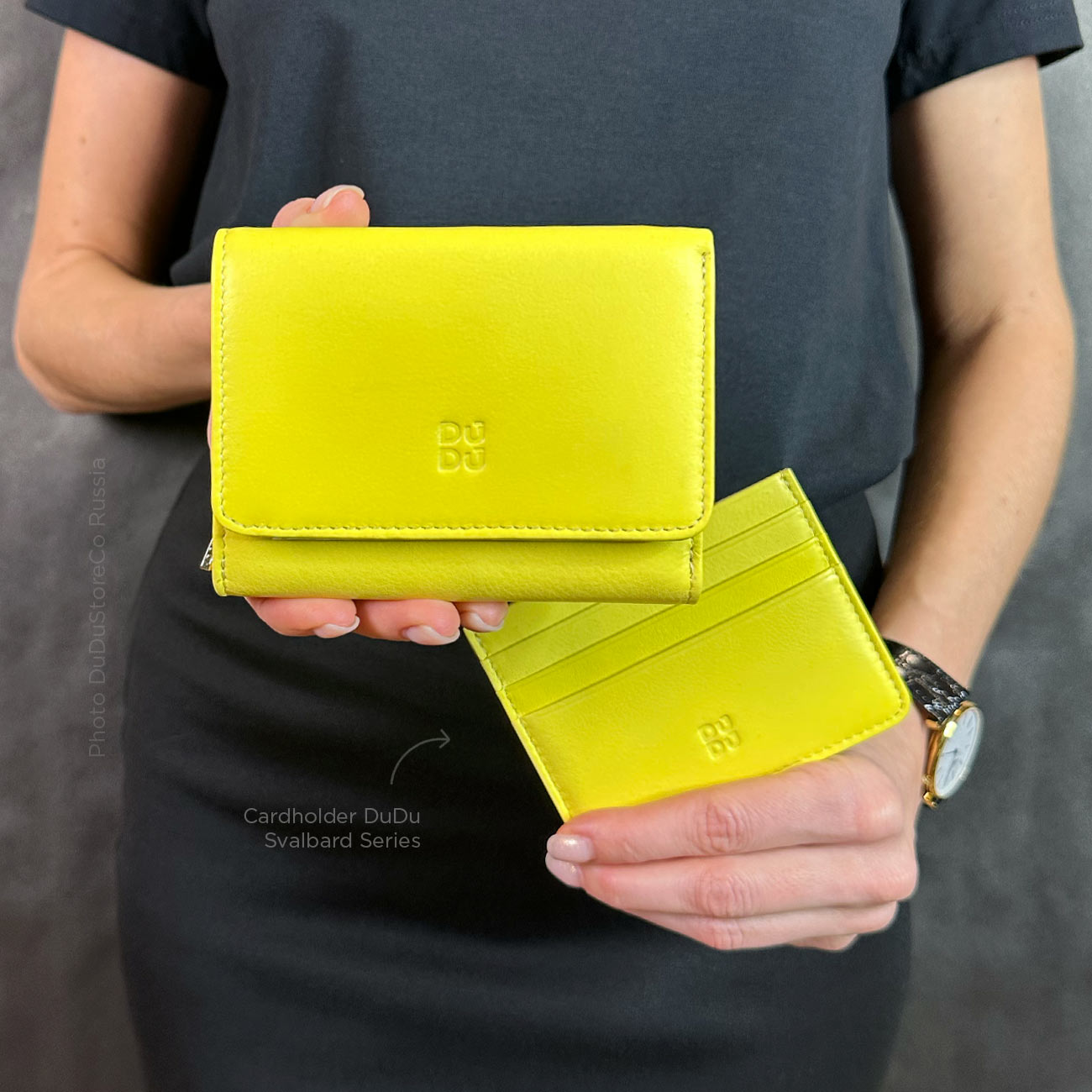 Итальянский цветной кожаный кошелек DuDu серии Pemba