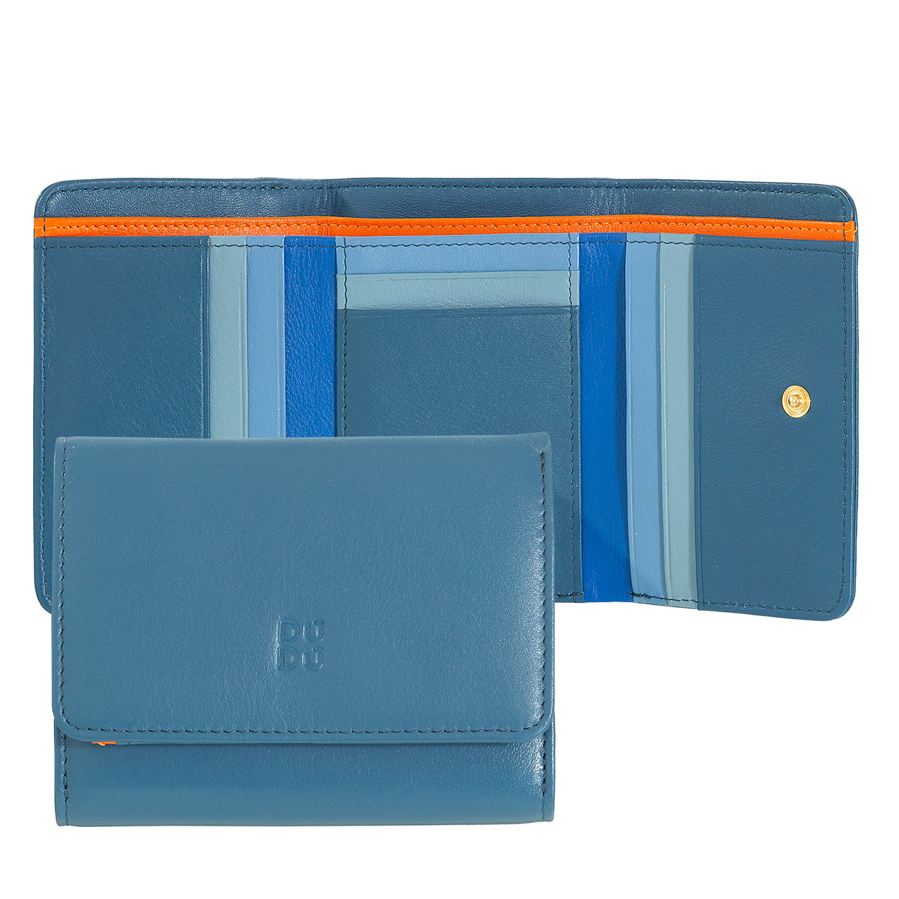 Итальянский цветной кожаный кошелек DuDu серии Pemba