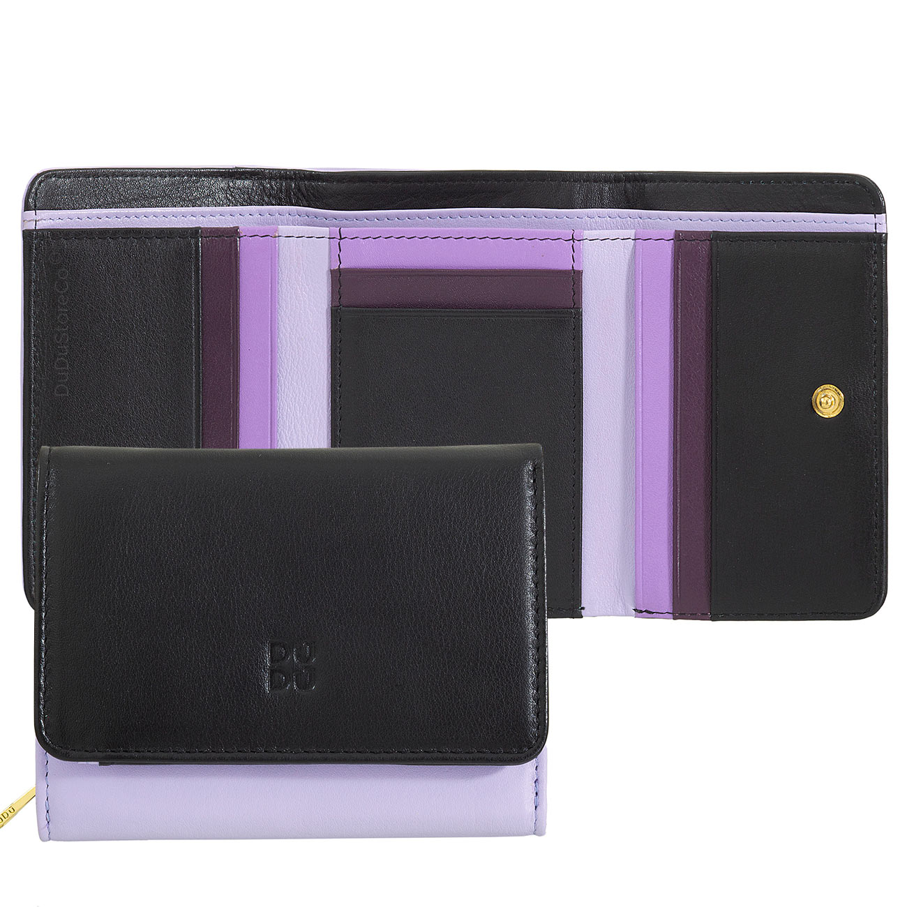 Итальянский цветной кожаный кошелек DuDu серии Pemba