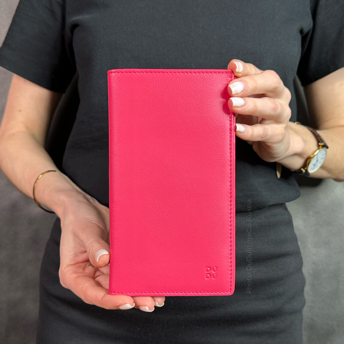 Вертикальное кожаное портмоне кошелек DuDu серии Vulcano