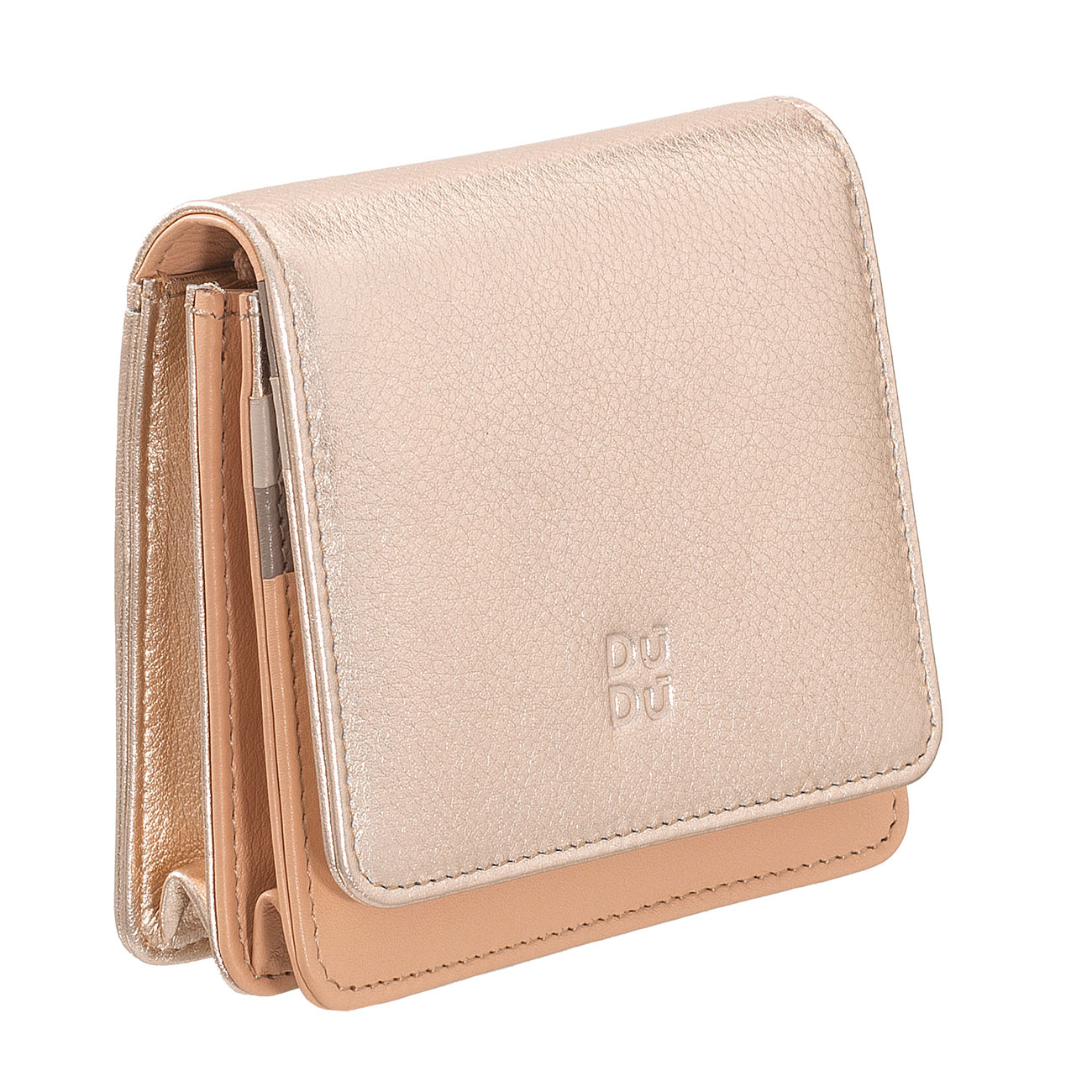 Итальянский цветной кожаный кошелек DuDu серии Flores