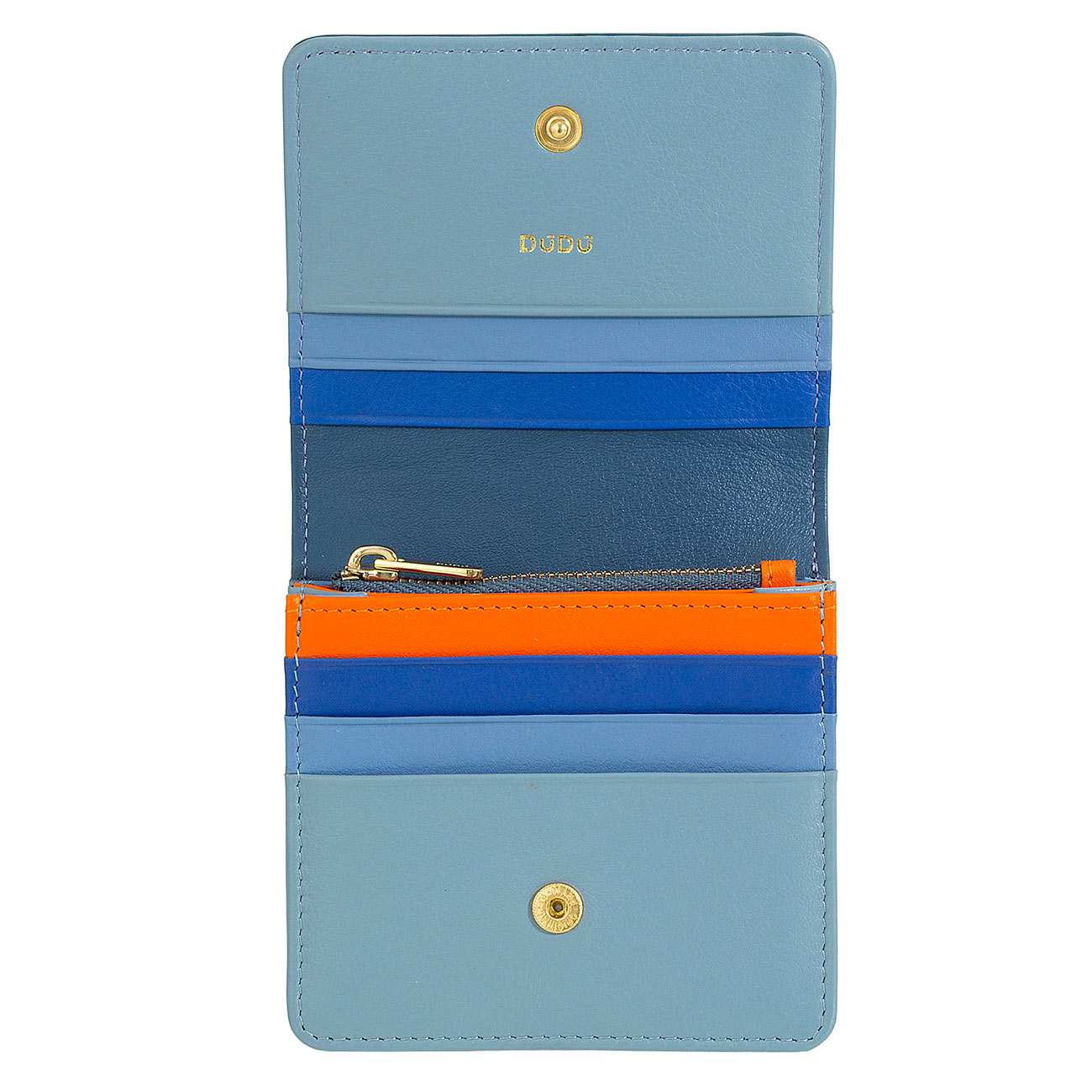 Итальянский цветной кожаный кошелек DuDu серии Flores 