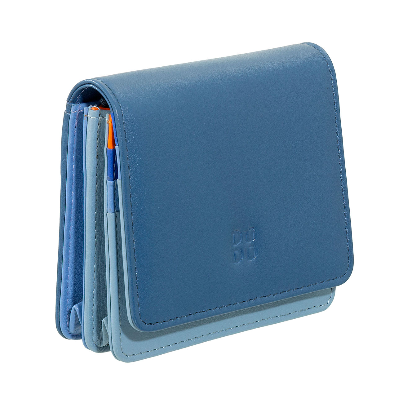 Итальянский цветной кожаный кошелек DuDu серии Flores 