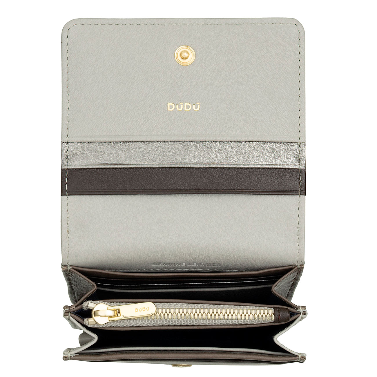 Итальянский цветной кожаный кошелек DuDu серии Flores 