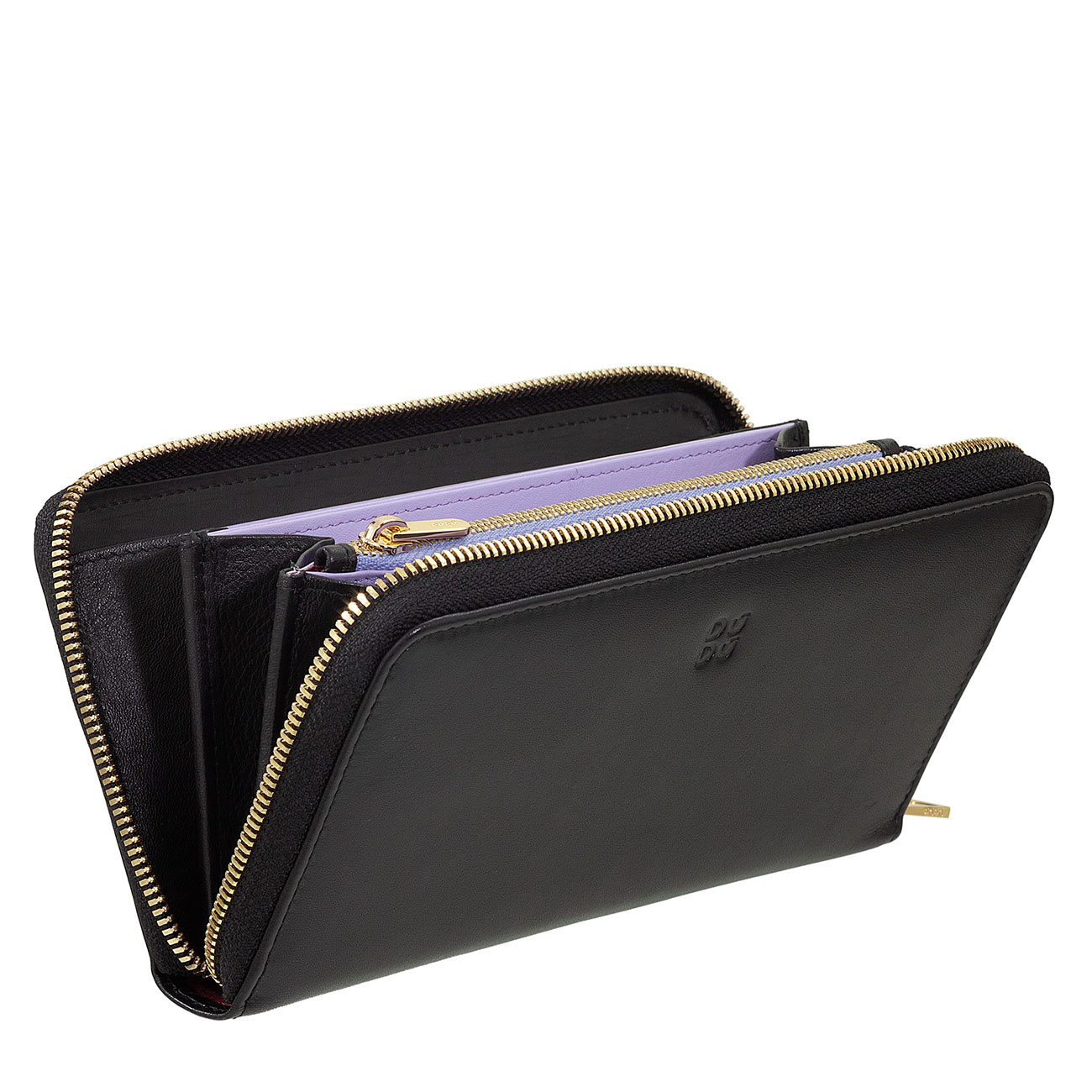 Итальянское большое цветное кожаное портмоне на круговой молнии DuDu серии Mauritius