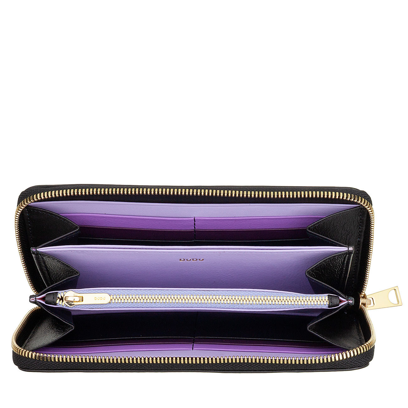 Итальянское большое цветное кожаное портмоне на круговой молнии DuDu серии Mauritius
