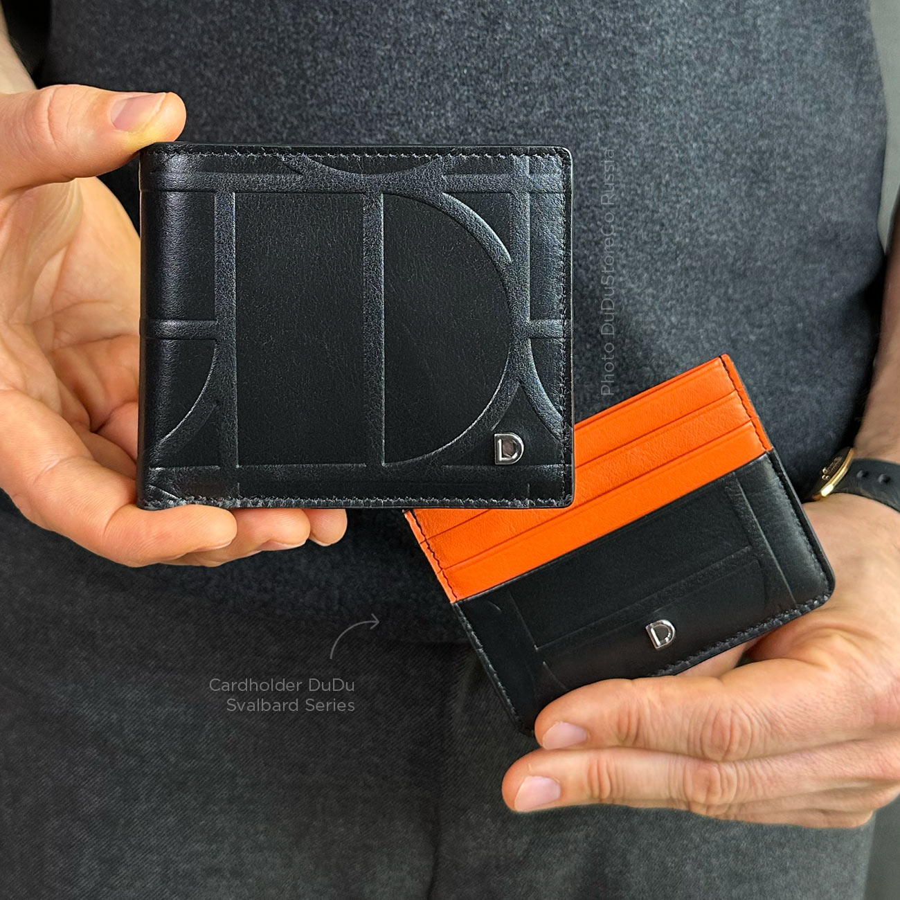 Цветной кожаный кардхолдер унисекс DuDu серии Svalbard