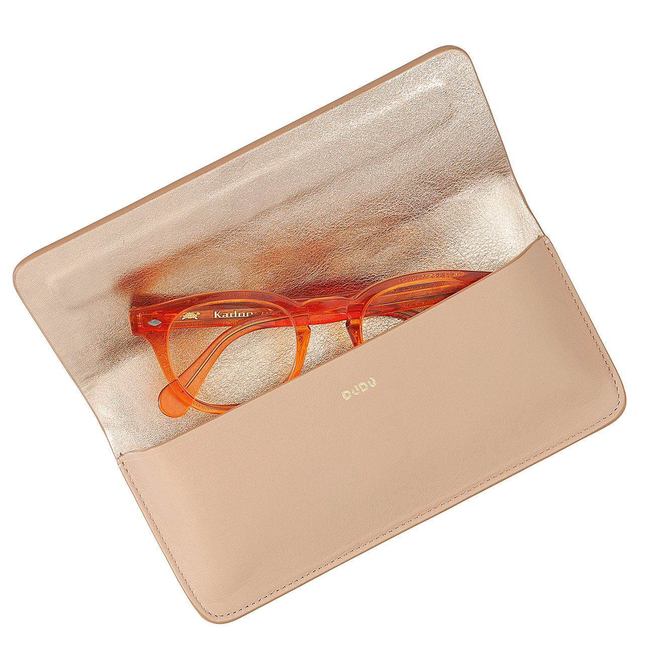 Итальянский кожаный футляр для очков DuDu серии Calais