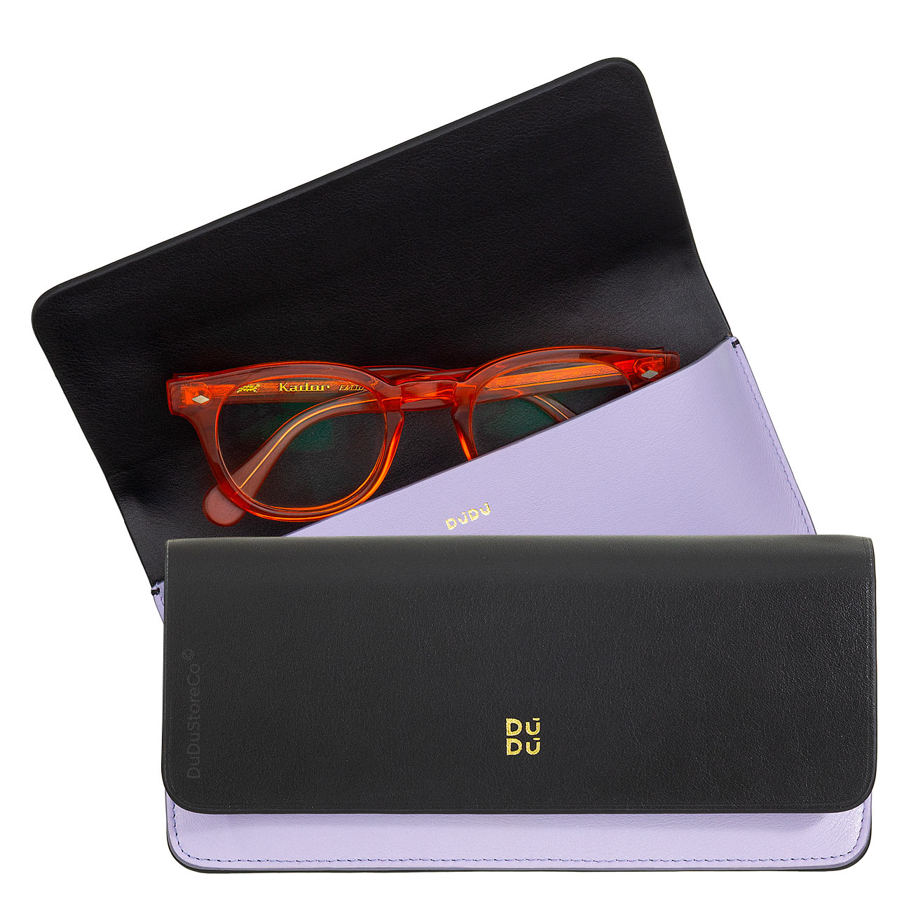 Итальянский кожаный футляр для очков DuDu серии Calais