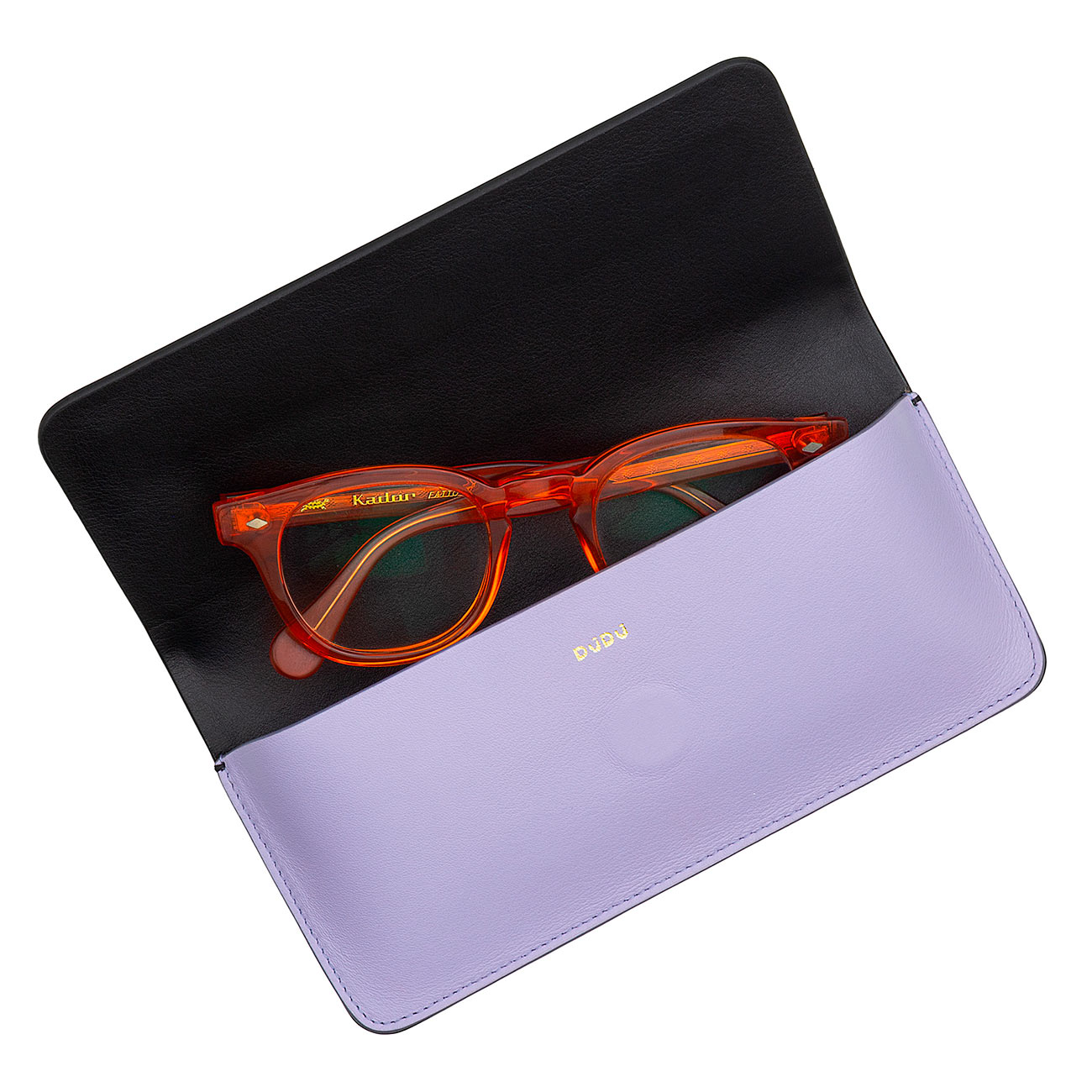 Итальянский кожаный футляр для очков DuDu серии Calais