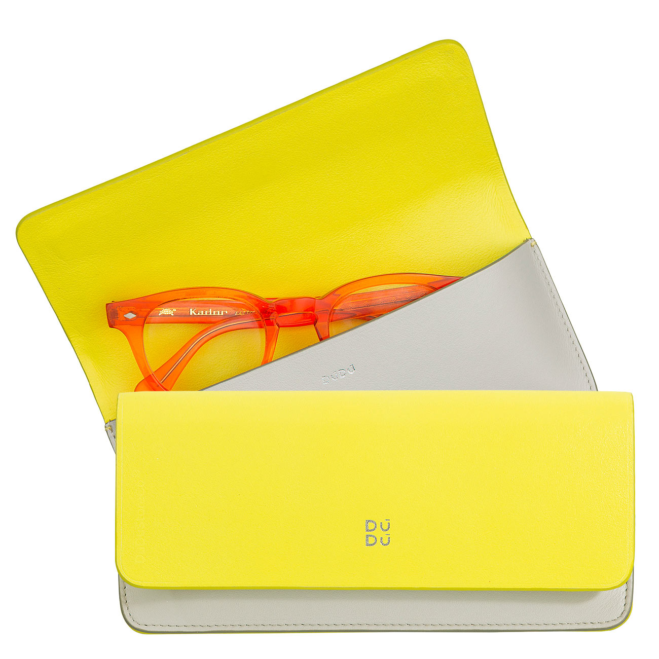 Итальянский кожаный футляр для очков DuDu серии Calais