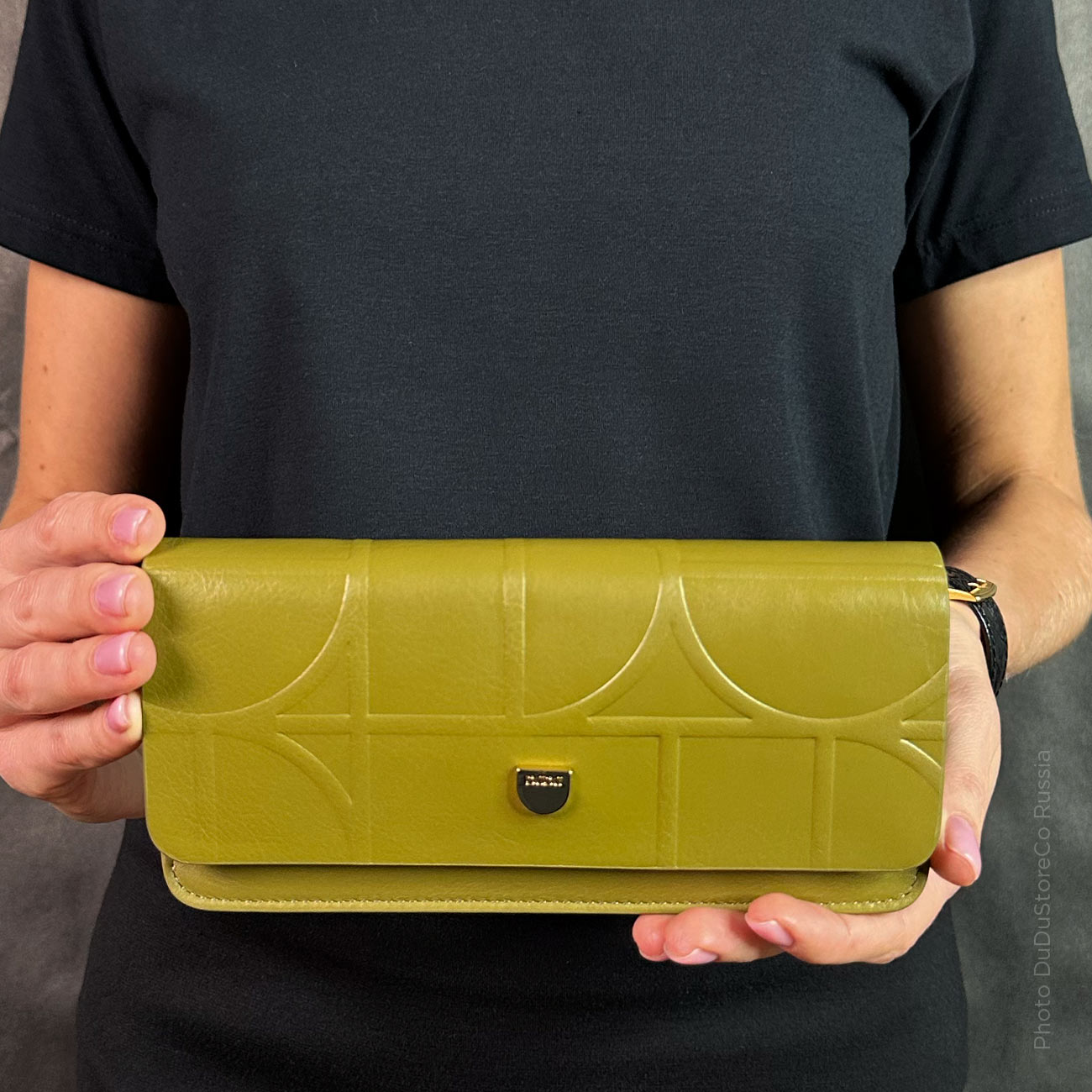 Итальянский кожаный футляр для очков DuDu серии Calais