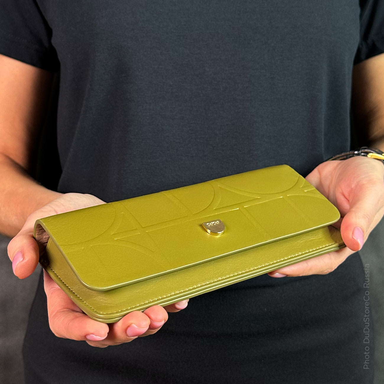 Итальянский кожаный футляр для очков DuDu серии Calais