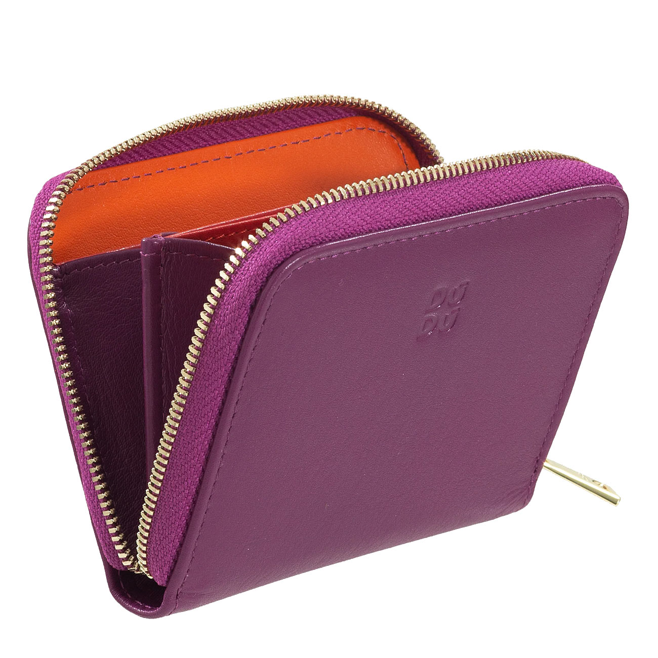 Итальянский кожаный кошелек для пластиковых карт на молнии DuDu серии Hokkaido