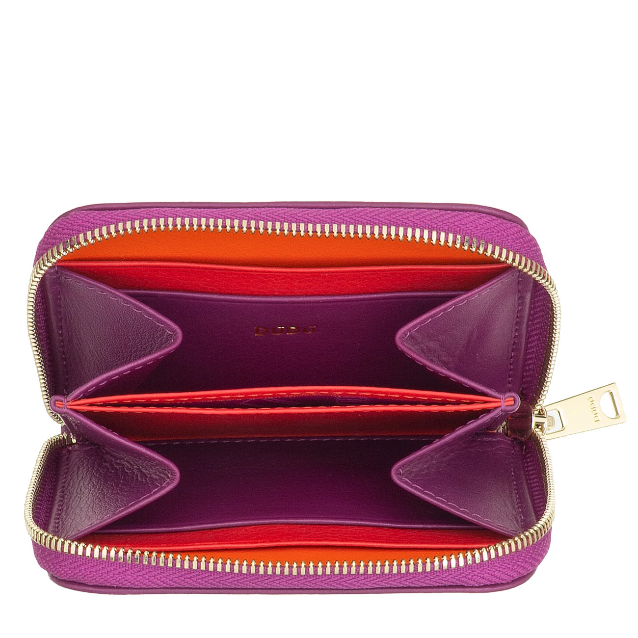 Итальянский кожаный кошелек для пластиковых карт на молнии DuDu серии Hokkaido