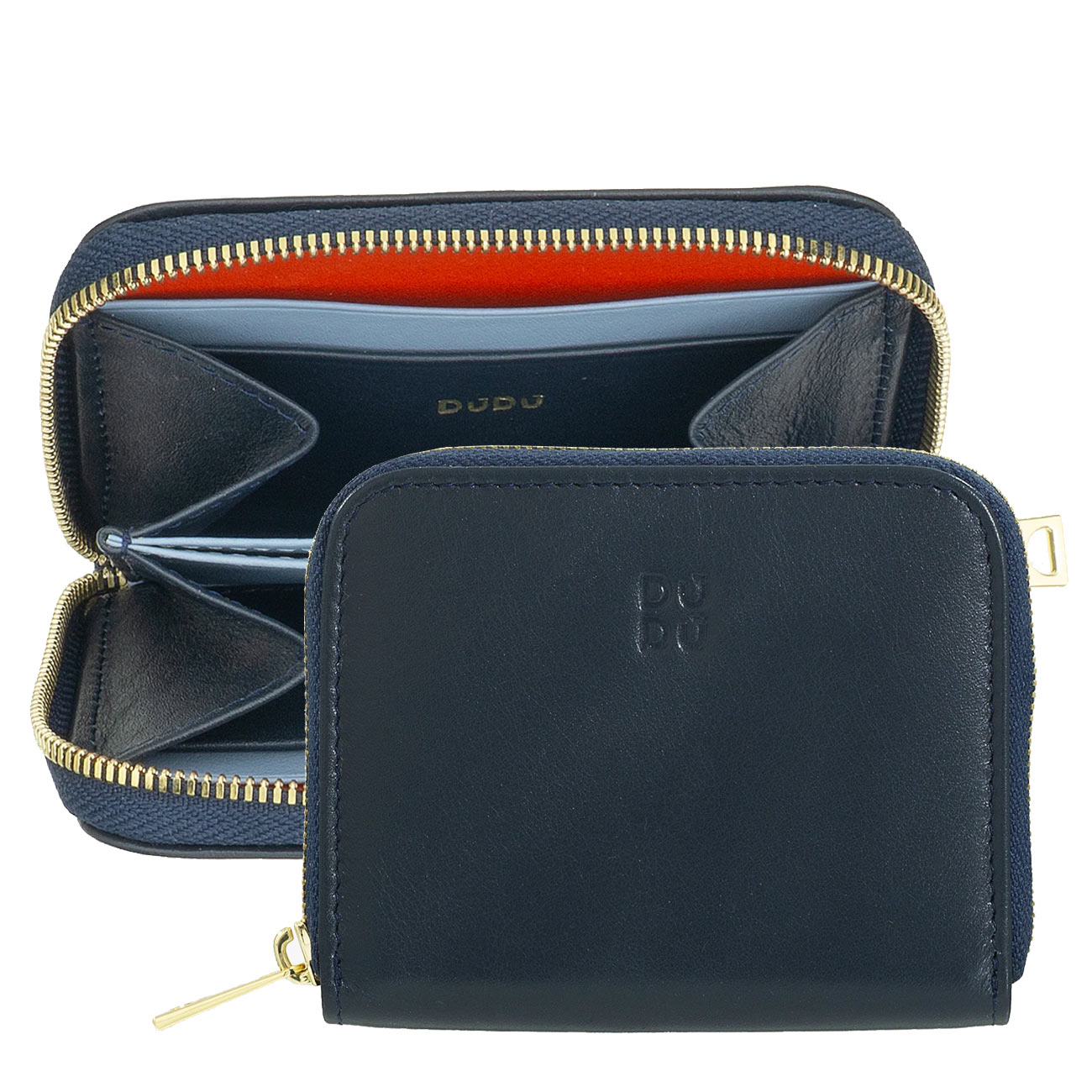 Итальянский кожаный кошелек для пластиковых карт на молнии DuDu серии Hokkaido