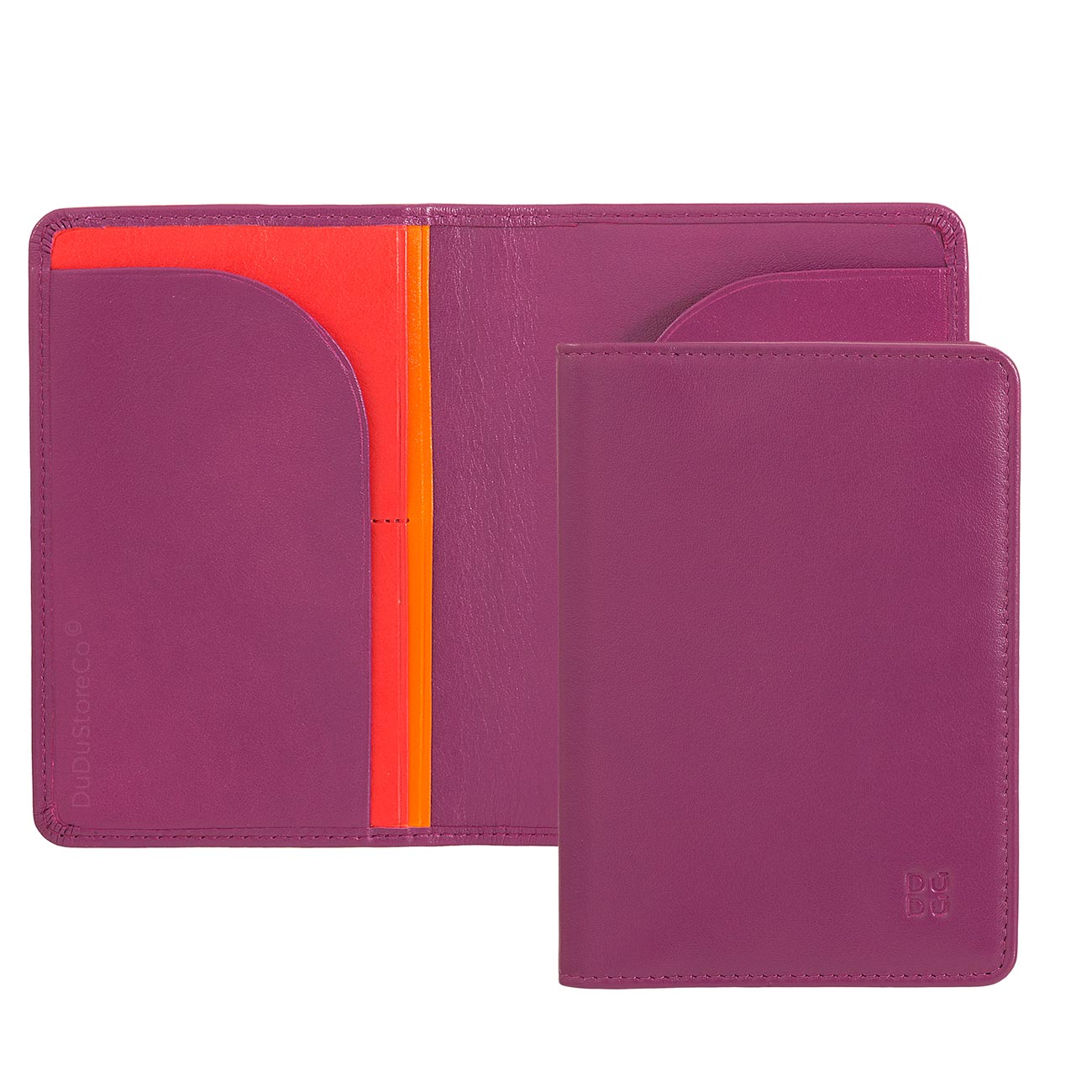 Итальянская цветная кожаная обложка DuDu для паспорта и документов серии Hawaii