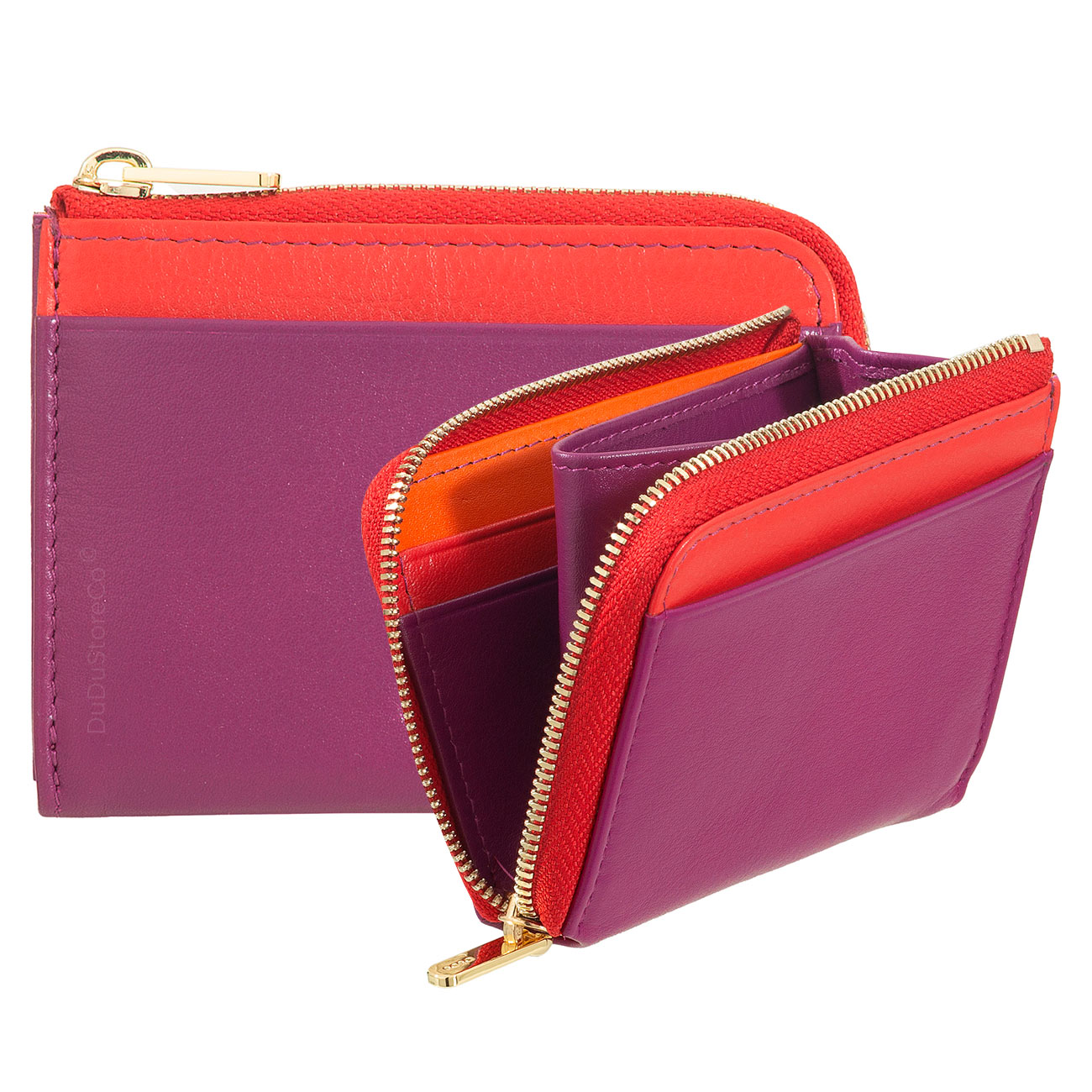 Итальянский цветной кожаный кардхолдер DuDu серии Petrol 