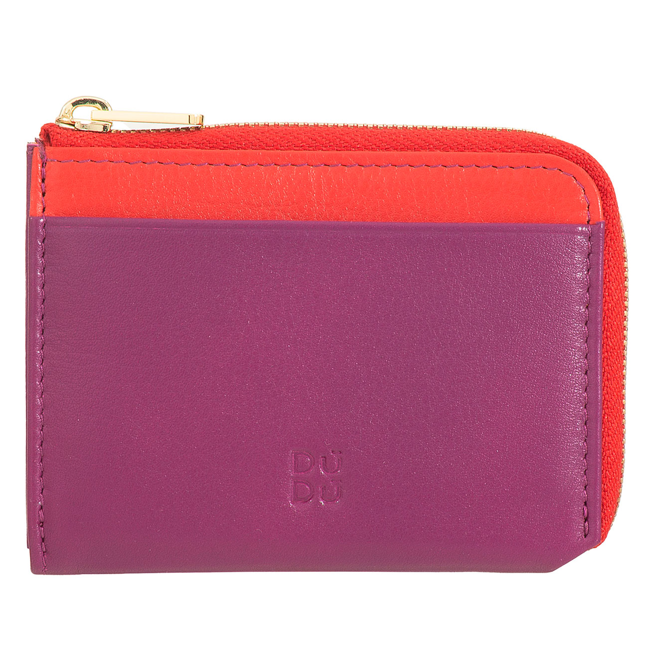 Итальянский цветной кожаный кардхолдер DuDu серии Petrol 