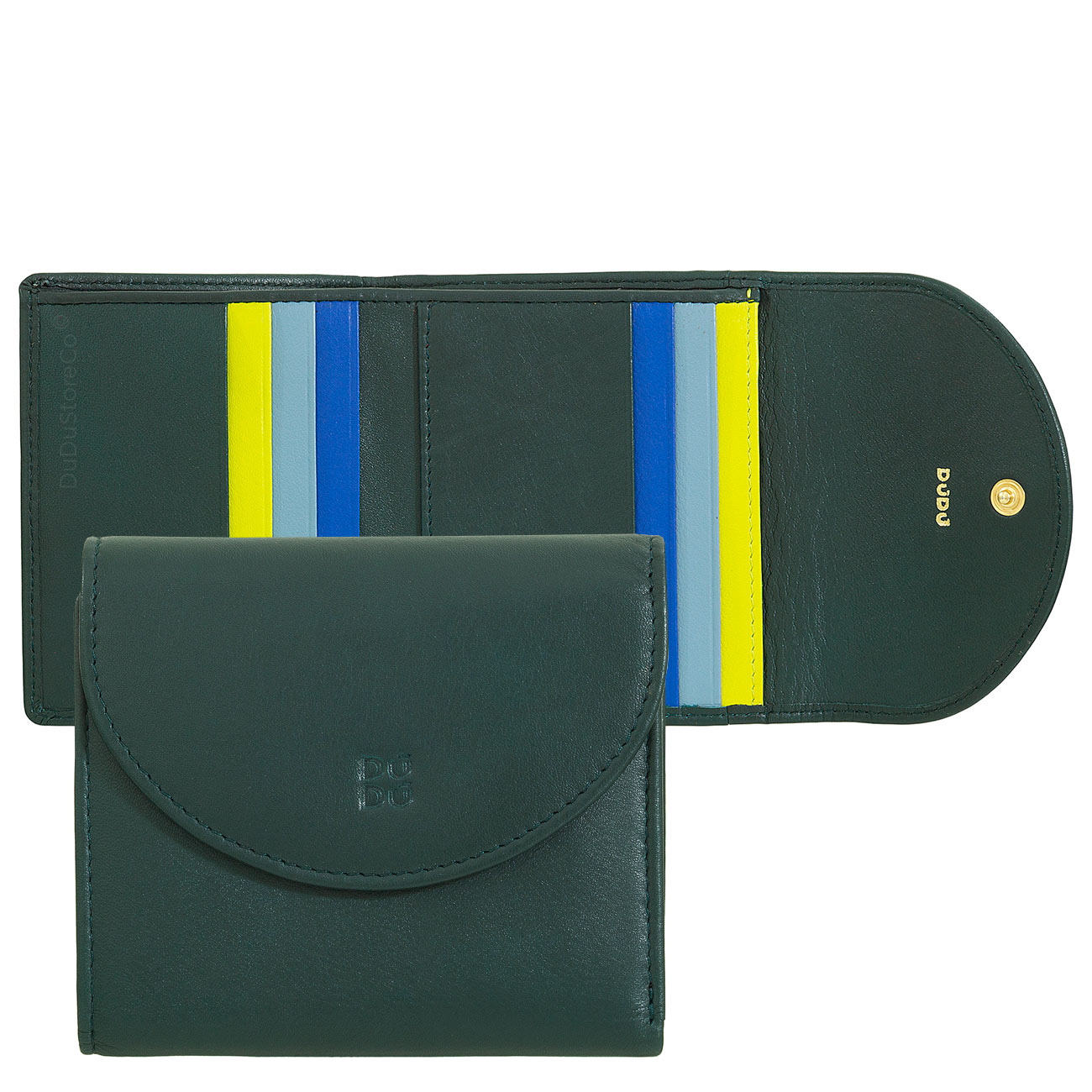 Итальянский цветной кожаный кошелек DuDu серии Malaita 