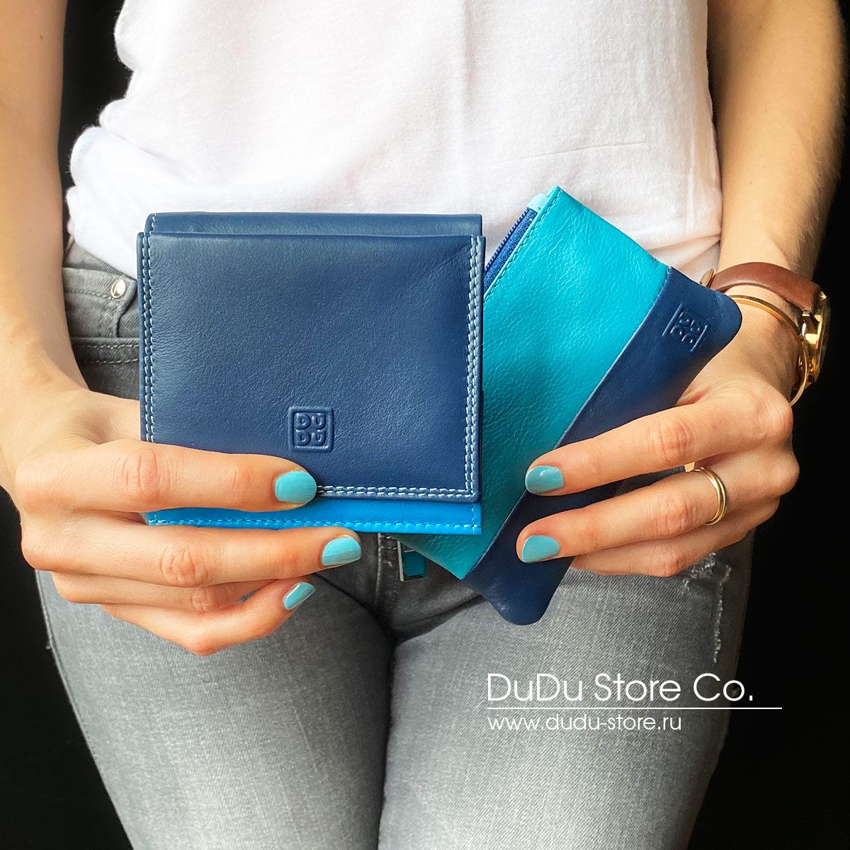 Кошелек Flavio 534-216-blue, ключница Kimolos 534-659-blue